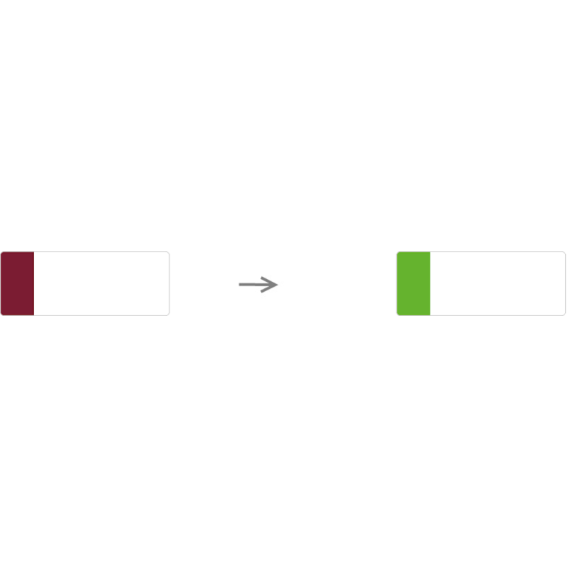 Self-adhesive EtO label with lateral indicator