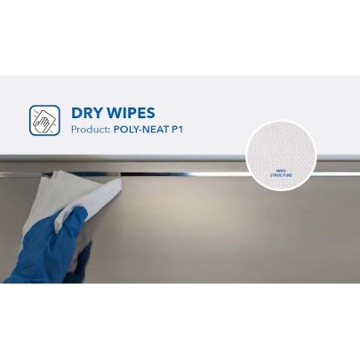 Poly-neat P1. Wipes STERILI 23x23 cm laser 2