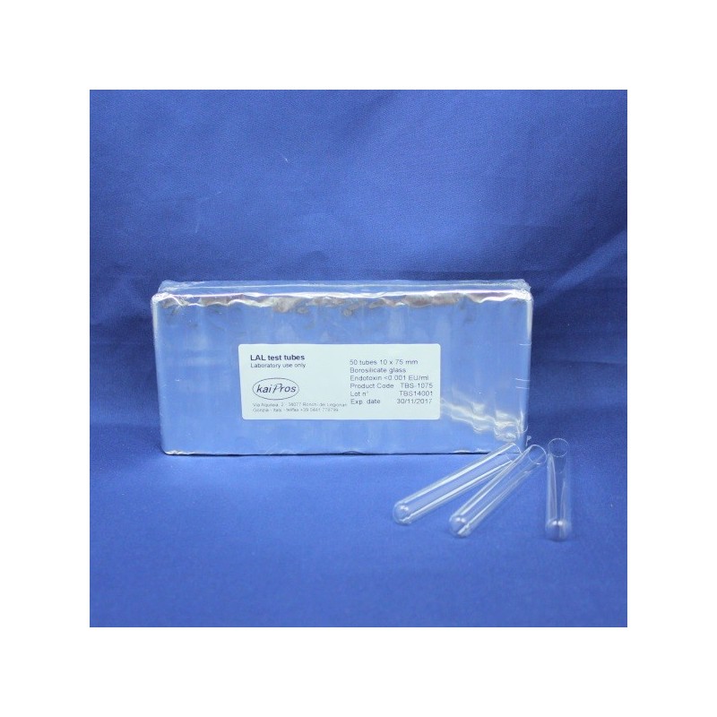 Borosilicate glass tubes 10 x 75 mm for LAL 5000 and Gel-clot, sterile