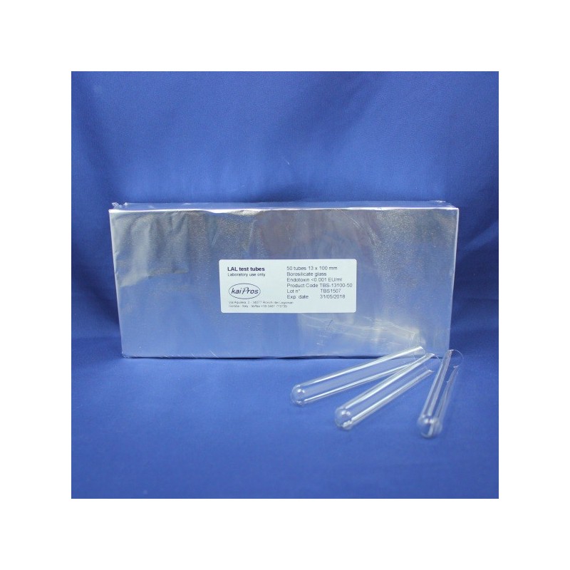 Borosilicate glass tubes 13 x 100 mm, sterile