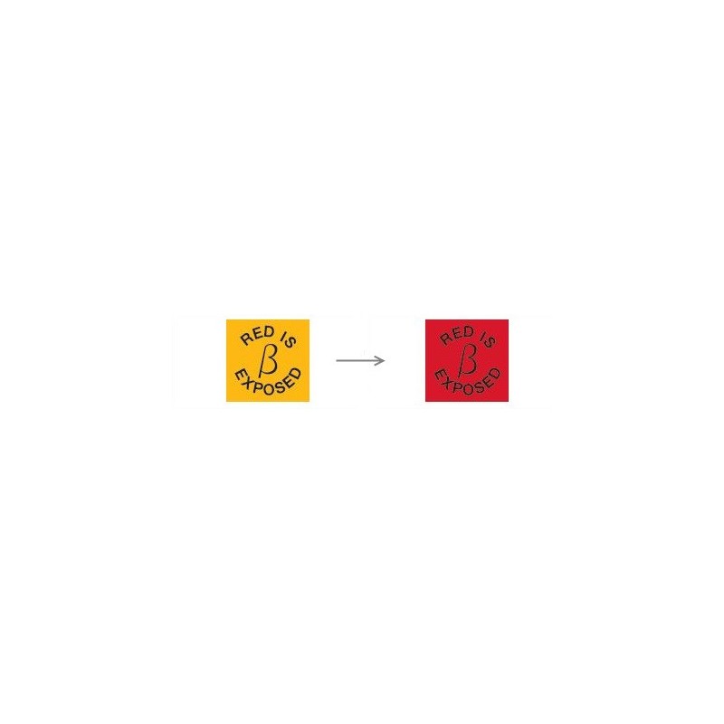 Self-adhesive dots for Radiation square with text