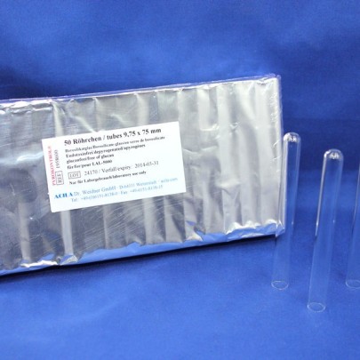 Borosilicate glass tubes 9,75x75 mm pyrogen-free