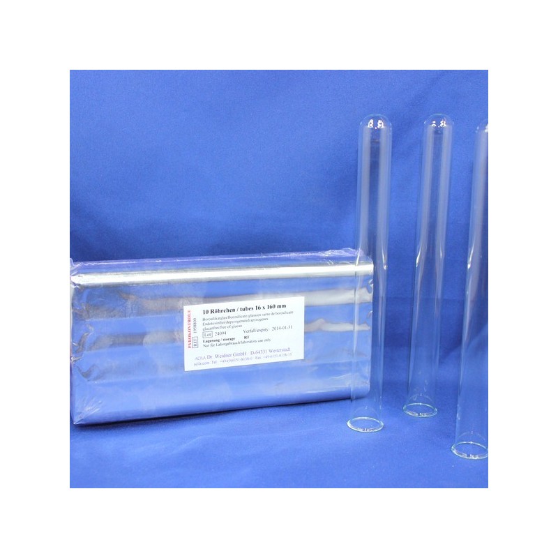 Borosilicate glass tubes 16x160 mm pyrogen free